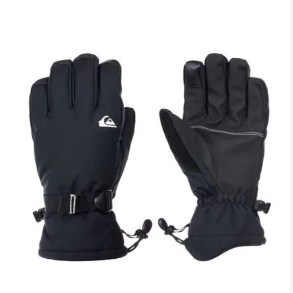 Quiksilver Boys Mission Jacket, Utility Bibs, and Gloves in Black, Size Large - Picture 8 of 10